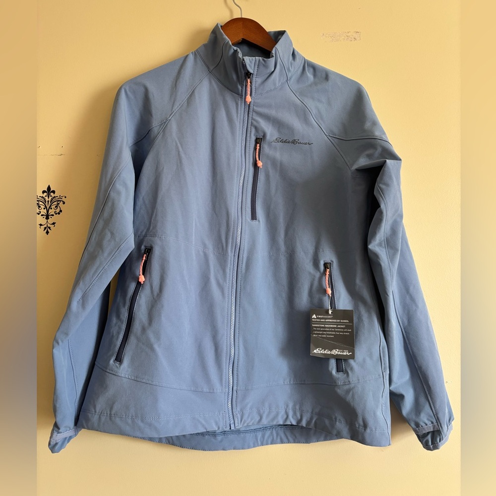 Eddie Bauer jacket First Ascent Sandstone Softshell color-Blue Size Medium - Picture 9 of 10